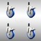 Service Caster 5 Inch 316SS Blue Poly Swivel 1-1/4 Inch Expanding Stem Caster Set Lock Brake SCC-SS316TTLEX20S514-PPUB-BLUE-114-4 - alternate 1